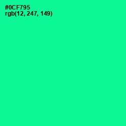 #0CF795 - Caribbean Green Color Image
