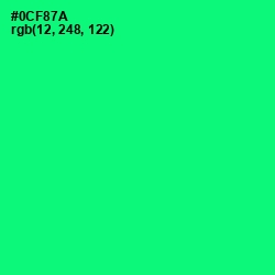 #0CF87A - Spring Green Color Image