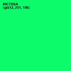 #0CFB6A - Spring Green Color Image