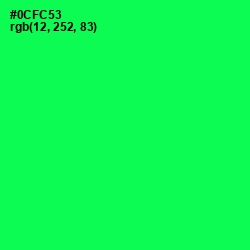 #0CFC53 - Malachite Color Image