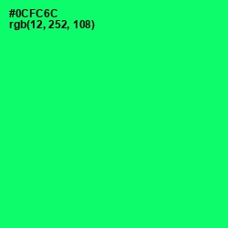 #0CFC6C - Spring Green Color Image