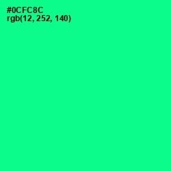 #0CFC8C - Caribbean Green Color Image