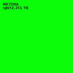 #0CFD0A - Green Color Image