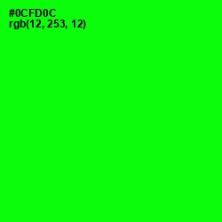 #0CFD0C - Green Color Image