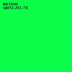 #0CFD49 - Malachite Color Image