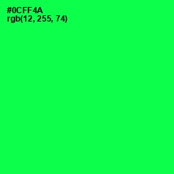 #0CFF4A - Malachite Color Image