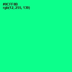 #0CFF8B - Caribbean Green Color Image