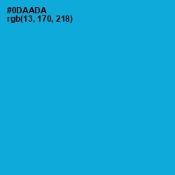 #0DAADA - Cerulean Color Image