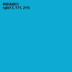 #0DABD3 - Cerulean Color Image