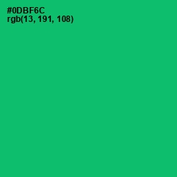 #0DBF6C - Jade Color Image