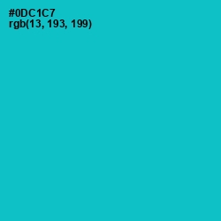 #0DC1C7 - Robin's Egg Blue Color Image