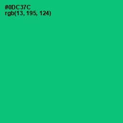 #0DC37C - Malachite Color Image