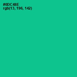 #0DC48E - Caribbean Green Color Image