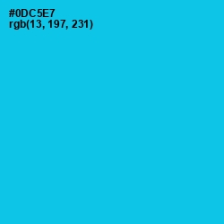 #0DC5E7 - Robin's Egg Blue Color Image