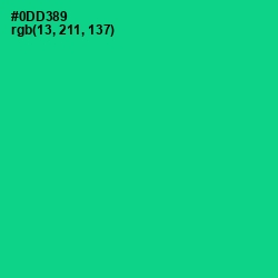 #0DD389 - Caribbean Green Color Image