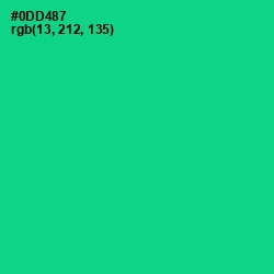 #0DD487 - Caribbean Green Color Image