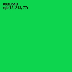 #0DD54D - Malachite Color Image