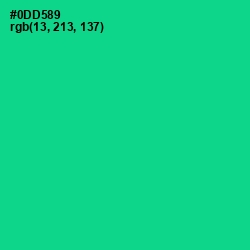 #0DD589 - Caribbean Green Color Image