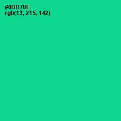 #0DD78E - Caribbean Green Color Image