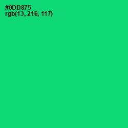 #0DD875 - Malachite Color Image