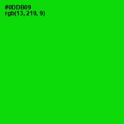 #0DDB09 - Green Color Image