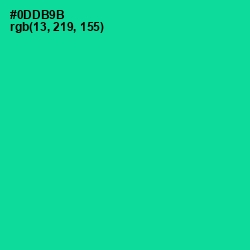 #0DDB9B - Caribbean Green Color Image