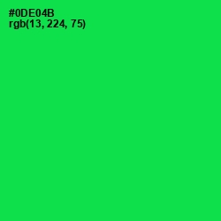 #0DE04B - Malachite Color Image