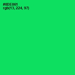 #0DE061 - Spring Green Color Image