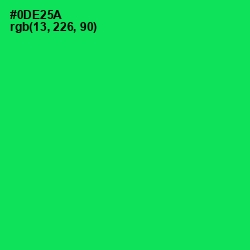 #0DE25A - Malachite Color Image