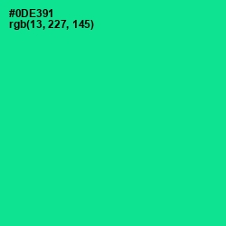 #0DE391 - Caribbean Green Color Image