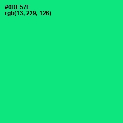 #0DE57E - Spring Green Color Image