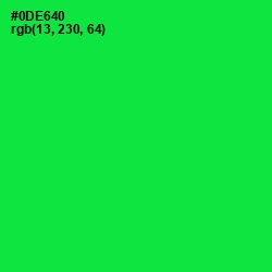 #0DE640 - Malachite Color Image