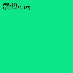 #0DE689 - Caribbean Green Color Image