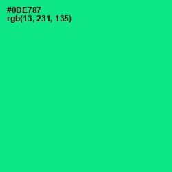 #0DE787 - Caribbean Green Color Image