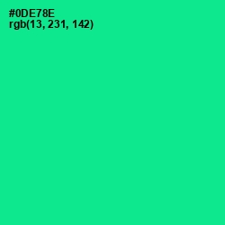 #0DE78E - Caribbean Green Color Image