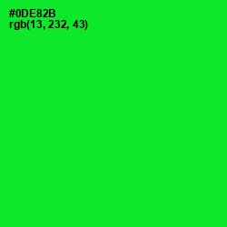 #0DE82B - Green Color Image