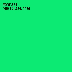 #0DEA74 - Spring Green Color Image