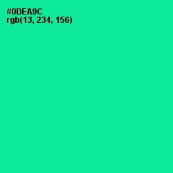#0DEA9C - Caribbean Green Color Image