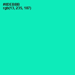 #0DEBBB - Caribbean Green Color Image