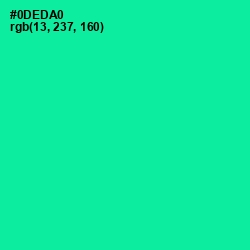 #0DEDA0 - Caribbean Green Color Image