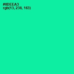 #0DEEA3 - Caribbean Green Color Image