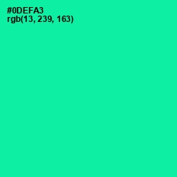 #0DEFA3 - Caribbean Green Color Image