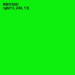 #0DF00D - Green Color Image
