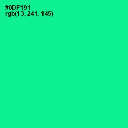 #0DF191 - Caribbean Green Color Image