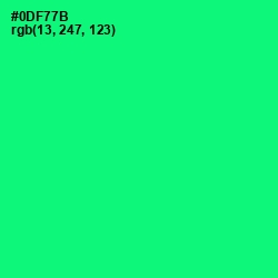 #0DF77B - Spring Green Color Image