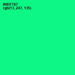 #0DF787 - Caribbean Green Color Image