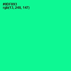 #0DF893 - Caribbean Green Color Image