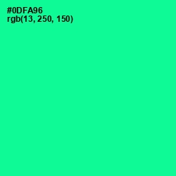 #0DFA96 - Caribbean Green Color Image