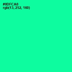 #0DFCA0 - Caribbean Green Color Image