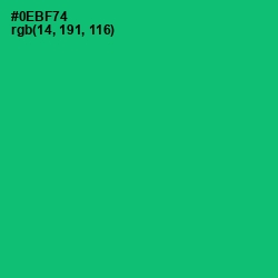 #0EBF74 - Jade Color Image